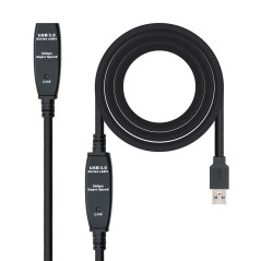 Nanocable 10.01.0312 USB cable USB 3.2 Gen 1 (3.1 Gen 1) 393.7" (10 m) USB A Black