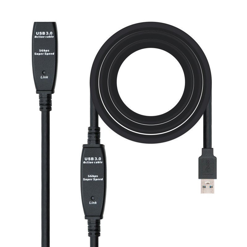 Nanocable 10.01.0312 cavo USB USB 3.2 Gen 1 (3.1 Gen 1) 10 m USB A Nero Nanocable 10.01.0312 cavo USB USB 3.2 Gen 1 (3.1 Gen 1) 10 m USB A Nero