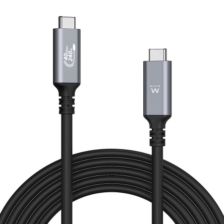 Ewent EC1070 USB cable USB4 Gen 3x2 39.4" (1 m) USB C Black