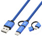 CoolBox COO-CAB-U2MC-BL cavo USB USB 2.0 1 m USB A USB C/Micro-USB B Blu CoolBox COO-CAB-U2MC-BL cavo USB USB 2.0 1 m USB A USB C/Micro-USB B Blu