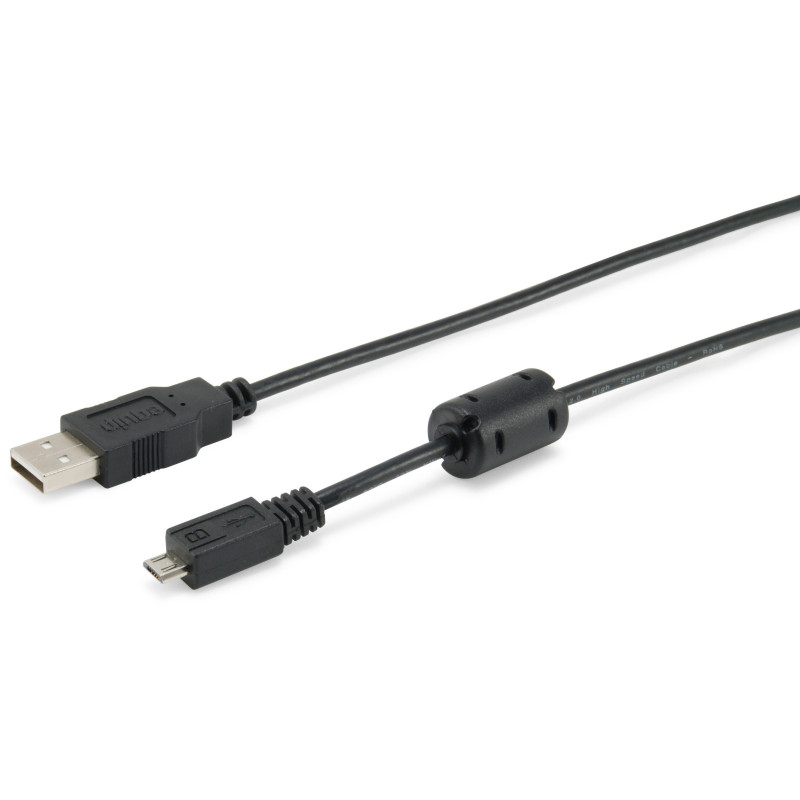 Equip 128551 USB cable USB 2.0 70.9" (1.8 m) USB A Micro-USB B Black Equip 128551 USB cable USB 2.0 70.9" (1.8 m) USB A Micro-USB B Black