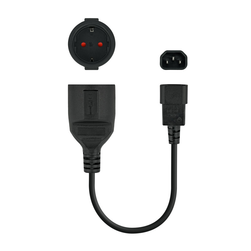 Nanocable 10.22.0901 cavo di alimentazione Nero 0,25 m Accoppiatore C14 CEE7/4 Nanocable 10.22.0901 cavo di alimentazione Nero 0,25 m Accoppiatore C14 CEE7/4