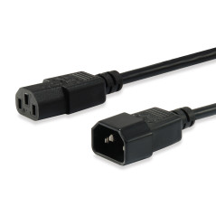 Equip 112100 power cable Black 70.9" (1.8 m) C14 coupler C13 coupler