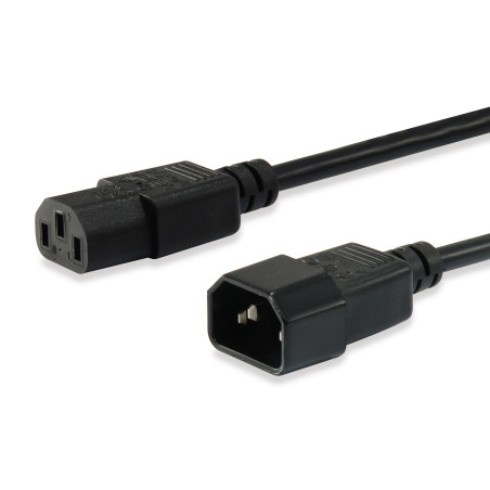 Equip 112100 power cable Black 70.9" (1.8 m) C14 coupler C13 coupler