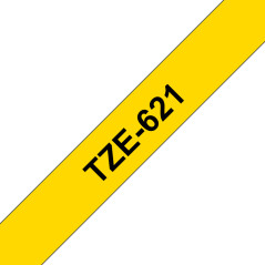 Brother TZE-621 label-making tape Black on yellow