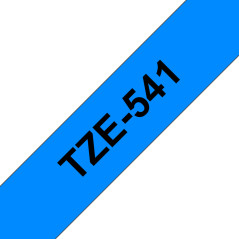 Brother TZE-541 label-making tape Black on blue