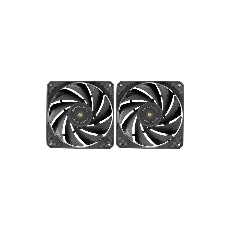 Mars Gaming MF-NCLX2 Computer case Fan 4.72" (12 cm) Black 2 pc(s)