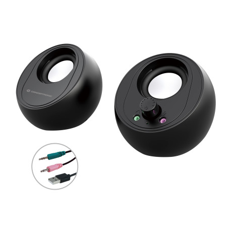 Conceptronic BJORN01B loudspeaker 2-way Black Wired & Wireless 10 W