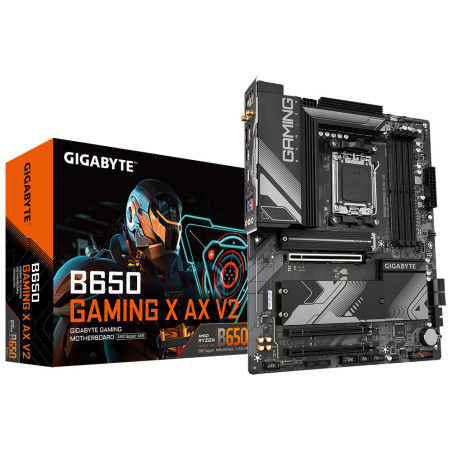 GIGABYTE B650 GAMING X AX V2 Scheda madre - AMD Ryzen serie 9000, VRM a 8+2+2 fasi, fino a 8000 MHz DDR5 (OC), 1xPCIe 5.0 +