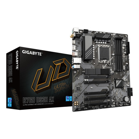 GIGABYTE B760 DS3H AX Scheda Madre - Supporta processori Intel Core 14ª generazione, VRM digitale a 8+2+1 fasi, fino a 7600MHz
