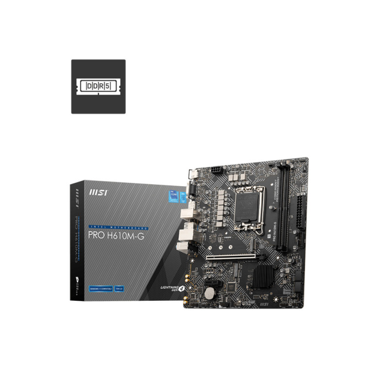 MSI PRO H610M-G scheda madre Intel H610 LGA 1700 micro ATX MSI PRO H610M-G scheda madre Intel H610 LGA 1700 micro ATX