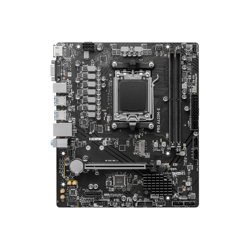 MSI PRO A620M-E scheda madre AMD A620 Socket AM5 micro ATX MSI PRO A620M-E scheda madre AMD A620 Socket AM5 micro ATX