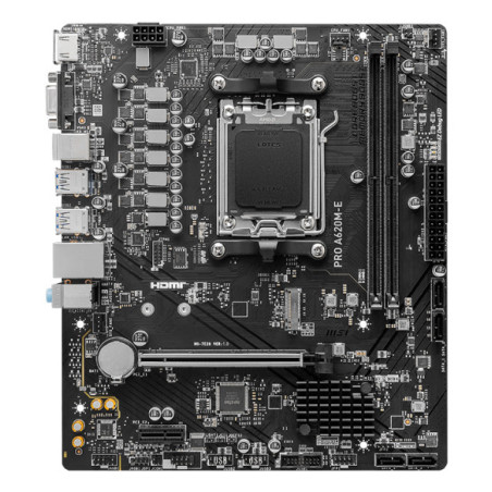 MSI PRO A620M-E motherboard AMD A620 Socket AM5 micro ATX