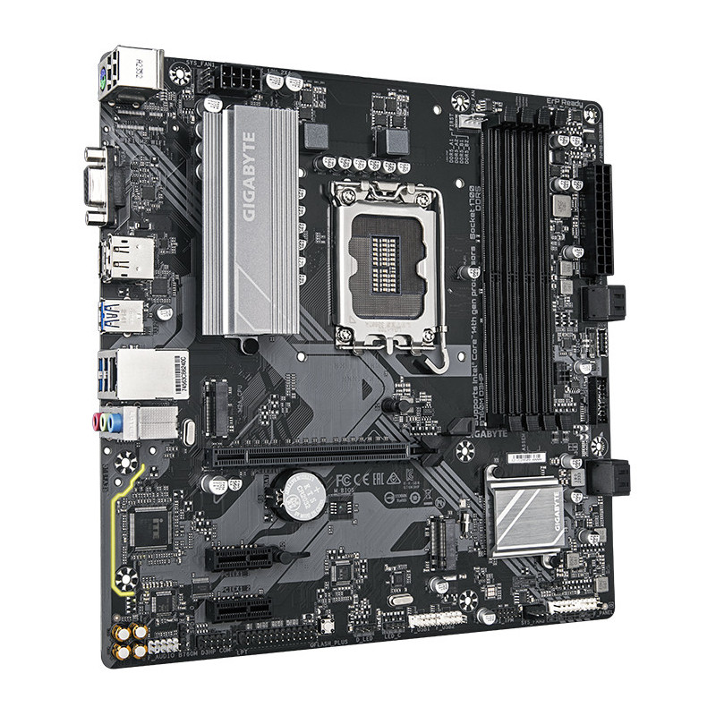 GIGABYTE B760M D3HP Scheda Madre - CPU Intel Core di 14ª Generazione, VRM 4+1+1 fasi, fino a 5600 MHz DDR5, 2xPCIe 4.0 M.2, LAN GIGABYTE B760M D3HP Scheda Madre - CPU Intel Core di 14ª Generazione, VRM 4+1+1 fasi, fino a 5600 MHz DDR5, 2xPCIe 4.0 M.2, LAN