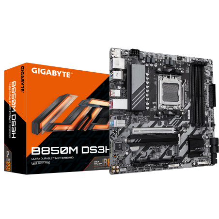GIGABYTE B850M DS3H Scheda Madre - Processori AMD Ryzen Serie 9000, 16+2+2 fasi VRM digitali, fino a 8200MHz DDR5 (OC), 1xPCIe