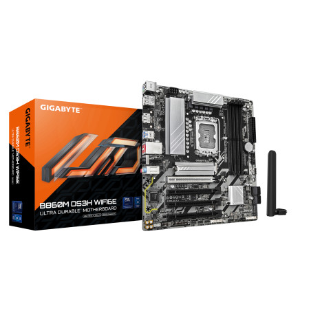 GIGABYTE B860M DS3H WIFI6E Scheda madre - CPU Intel Core Ultra, VRM a 5+1+2+1 fasi, fino a 9066MHz DDR5, 1xPCIe 5.0 + 1xPCIe