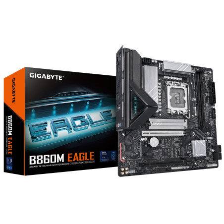 GIGABYTE B860M EAGLE Scheda madre - CPU Intel Core Ultra, VRM a 6+1+2+1 fasi, fino a 9066MHz DDR5, 1xPCIe 5.0 + 1xPCIe 4.0 M.2,