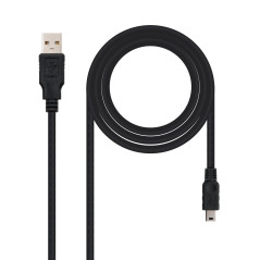 Nanocable 10.01.0400 USB cable USB 2.0 19.7" (0.5 m) USB A Mini-USB B Black