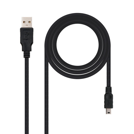 Nanocable 10.01.0400 USB cable USB 2.0 19.7" (0.5 m) USB A Mini-USB B Black