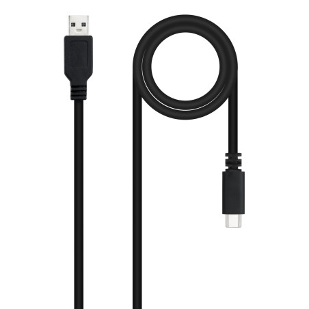 Nanocable USB 2.0, 2m cavo USB USB C 2 x USB A Nero