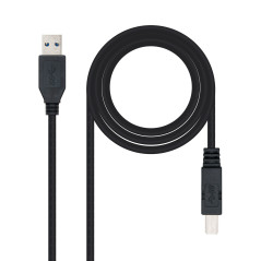 Nanocable 10.01.0802-BK USB cable USB 3.2 Gen 1 (3.1 Gen 1) 78.7" (2 m) USB A USB B Black