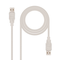 Nanocable 10.01.0303 USB cable USB 2.0 78.7" (2 m) USB A Beige