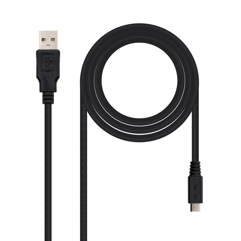 Nanocable 10.01.0501 USB cable USB 2.0 70.9" (1.8 m) USB A Micro-USB B Black