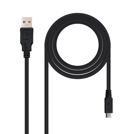 Nanocable 10.01.0501 USB cable USB 2.0 70.9" (1.8 m) USB A Micro-USB B Black