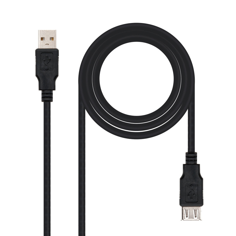 Nanocable 10.01.0204-BK USB cable USB 2.0 118.1" (3 m) USB A Black