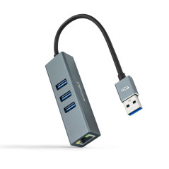 Nanocable 10.03.0407 laptop dock port replicator Wired USB 3.2 Gen 1 (3.1 Gen 1) Type-A Gray