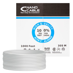 Nanocable 10.20.0304 networking cable Gray 12007.9" (305 m) Cat5e U UTP (UTP)