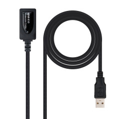Nanocable 10.01.0211 cavo USB USB 2.0 5 m USB A Nero