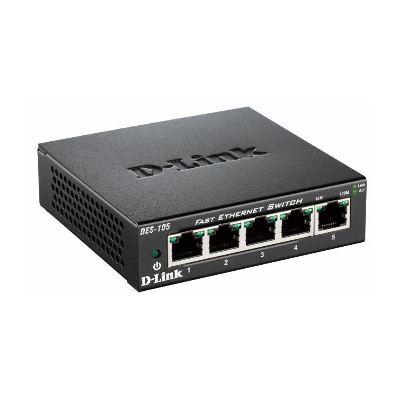D-Link DES-105 Non gestito L2 Nero D-Link DES-105 Non gestito L2 Nero