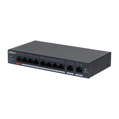 Dahua Technology DH-CS4010-8GT-110 network switch Managed L2 Gigabit Ethernet (10 100 1000) Power over Ethernet (PoE) Black