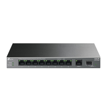 TP-Link LiteWave LS1210GP switch di rete Non gestito Gigabit Ethernet (10 100 1000) Supporto Power over Ethernet (PoE) Nero