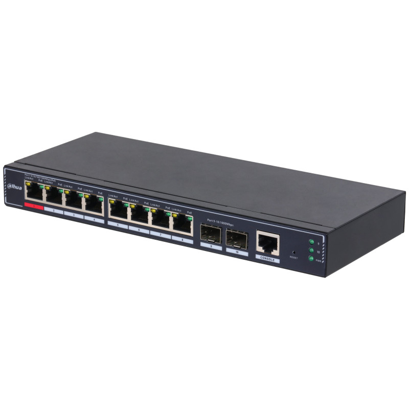 Dahua Technology PoE SG4010P-2F Gestito L2 Gigabit Ethernet (10/100/1000) Supporto Power over Ethernet (PoE) Nero Dahua Technology PoE SG4010P-2F Gestito L2 Gigabit Ethernet (10/100/1000) Supporto Power over Ethernet (PoE) Nero