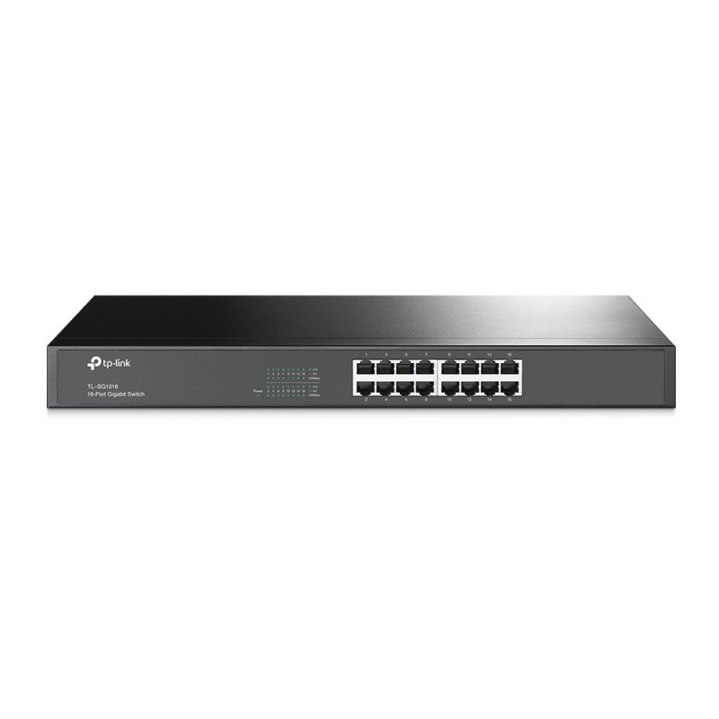 TP-Link TL-SG1016 Unmanaged Gigabit Ethernet (10/100/1000) 1U Black TP-Link TL-SG1016 Unmanaged Gigabit Ethernet (10/100/1000) 1U Black