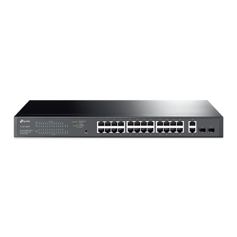 TP-Link TL-SG1428PE switch di rete Gestito L2 Gigabit Ethernet (10/100/1000) Supporto Power over Ethernet (PoE) 1U Nero TP-Link TL-SG1428PE switch di rete Gestito L2 Gigabit Ethernet (10/100/1000) Supporto Power over Ethernet (PoE) 1U Nero