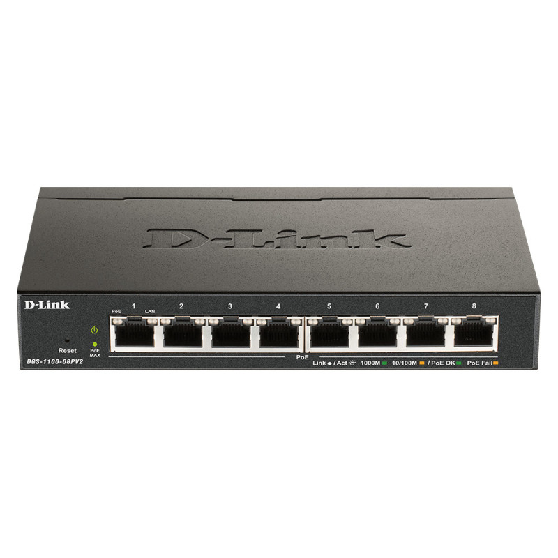 D-Link DGS-1100-08PV2/B network switch Managed L2/L3 Gigabit Ethernet (10/100/1000) Power over Ethernet (PoE) Black D-Link DGS-1100-08PV2/B network switch Managed L2/L3 Gigabit Ethernet (10/100/1000) Power over Ethernet (PoE) Black