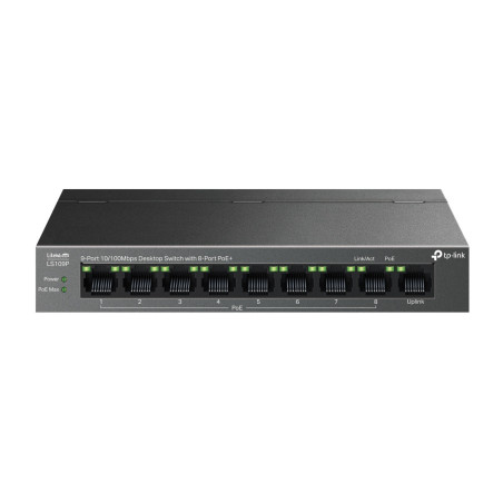 TP-Link LiteWave LS109P network switch Unmanaged Fast Ethernet (10 100) Power over Ethernet (PoE) Black