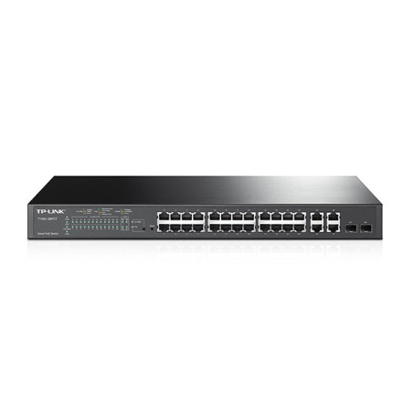 TP-Link T1500-28PCT network switch Managed L2 Fast Ethernet (10 100) Power over Ethernet (PoE) 1U Black