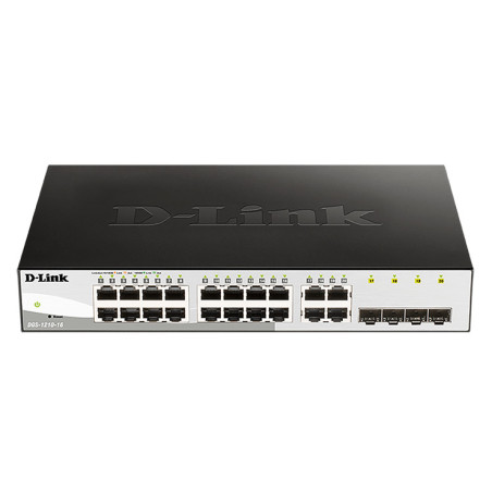 D-Link DGS-1210-16 switch di rete Gestito L2 Gigabit Ethernet (10/100/1000) 1U Nero