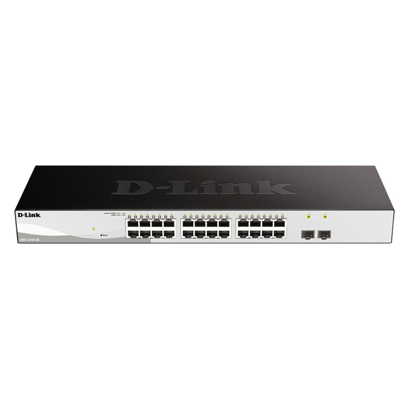 D-Link DGS-1210-26 network switch Managed L2 Gigabit Ethernet (10/100/1000) 1U Black, Gray D-Link DGS-1210-26 network switch Managed L2 Gigabit Ethernet (10/100/1000) 1U Black, Gray