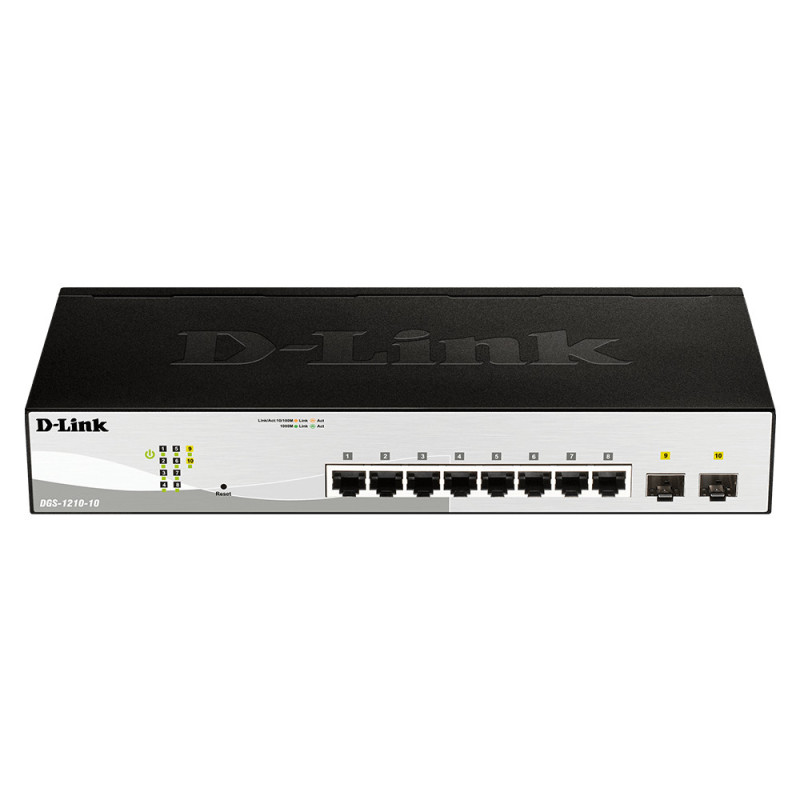 D-Link DGS-1210-10 network switch Managed L2 Gigabit Ethernet (10/100/1000) 1U Black, Gray