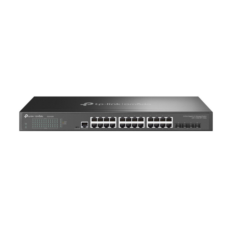 TP-Link Omada SG3428X network switch Managed L2+/L3 Gigabit Ethernet (10/100/1000) 1U Black TP-Link Omada SG3428X network switch Managed L2+/L3 Gigabit Ethernet (10/100/1000) 1U Black