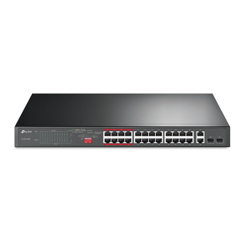 TP-Link TL-SL1226P Non gestito Gigabit Ethernet (10/100/1000) Supporto Power over Ethernet (PoE) 1U Grigio TP-Link TL-SL1226P Non gestito Gigabit Ethernet (10/100/1000) Supporto Power over Ethernet (PoE) 1U Grigio