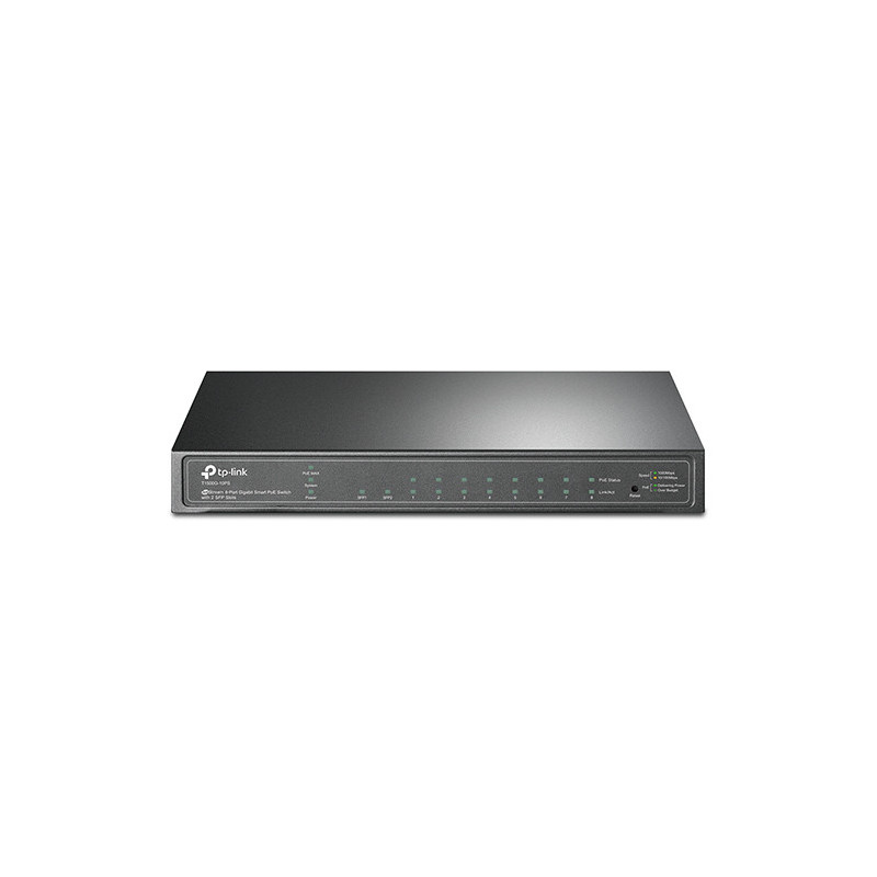 TP-Link T1500G-10PS(TL-SG2210P) Gestito L2 Gigabit Ethernet (10/100/1000) Supporto Power over Ethernet (PoE) Nero TP-Link T1500G-10PS(TL-SG2210P) Gestito L2 Gigabit Ethernet (10/100/1000) Supporto Power over Ethernet (PoE) Nero