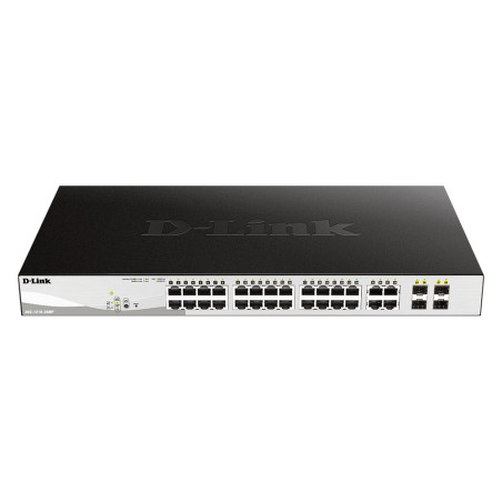 D-Link DGS-1210-28P switch di rete Gestito L2 Gigabit Ethernet (10 100 1000) Supporto Power over Ethernet (PoE) 1U Nero