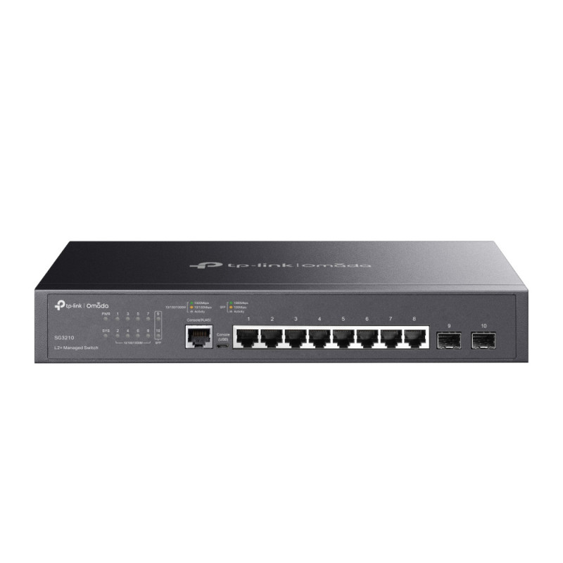 TP-Link Omada SG3210 network switch Managed L2/L3 Gigabit Ethernet (10/100/1000) 1U Black TP-Link Omada SG3210 network switch Managed L2/L3 Gigabit Ethernet (10/100/1000) 1U Black