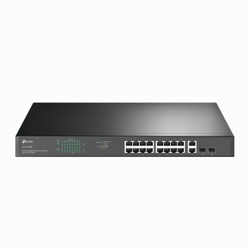 TP-Link TL-SG1218MP network switch Unmanaged Gigabit Ethernet (10/100/1000) Power over Ethernet (PoE) 1U Black TP-Link TL-SG1218MP network switch Unmanaged Gigabit Ethernet (10/100/1000) Power over Ethernet (PoE) 1U Black